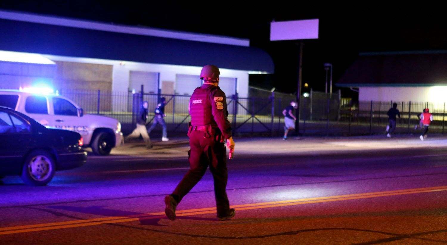 A man is shot during protest in Ferguson